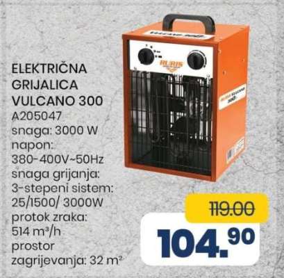 ELEKTRIČNA GRIJALICA VULCANO 300