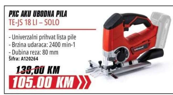 PXC AKU UBODNA PILA TE-JS 18 LI – SOLO