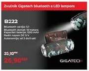 Zvučnik Gigatech bluetooth s LED lampom