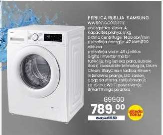 PERILICA RUBLJA SAMSUNG WW80C6OB3BELE