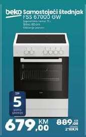 beko Samostojeći štednjak FSS 67000 GW