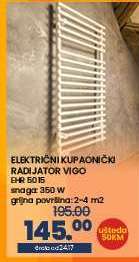 ELEKTRIČNI KUPAONIČKI RADIJATOR VIGO EHR 5015
