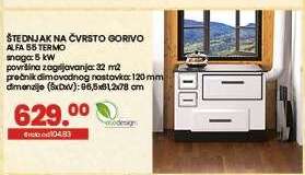 Štednjak na čvrsto gorivo ALFA 55 TERMO