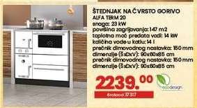 ŠTEDNJAK NA ČVRSTO GORIVO ALFA TERM 20