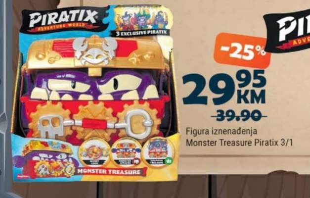 Figura iznenađenja Monster Treasure Piratix 3/1