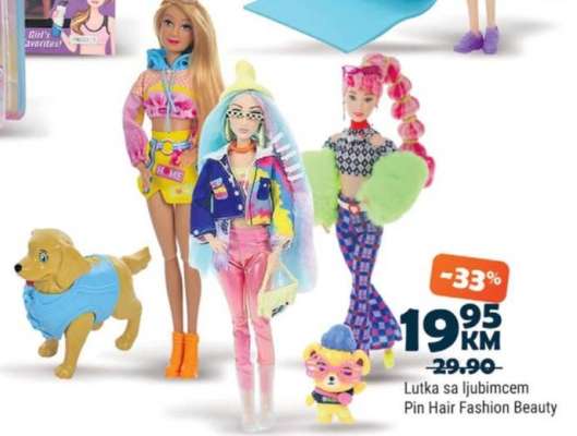 Lutka sa ljubimcem Pin Hair Fashion Beauty