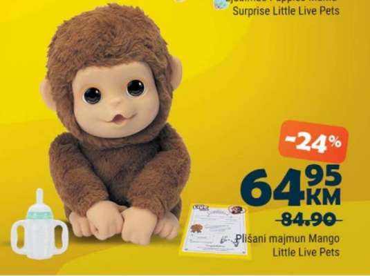 Plišani majmun Mango Little Live Pets