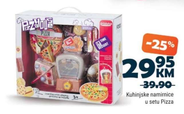 Kuhinjske namirnice u setu Pizza