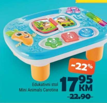 Edukativni stol Mini Animals Carotina