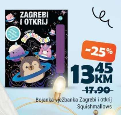 Bojanka-vježbanka Zagrebi i otkrij Squishmallows