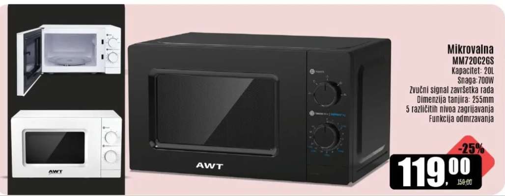 Mikrovalna AWT MM720C2GS