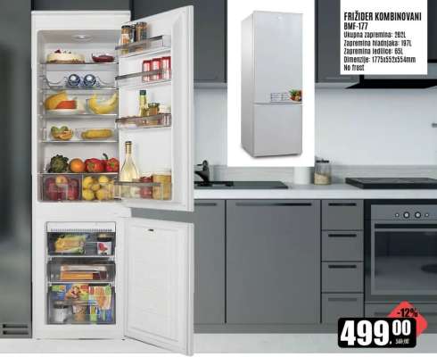 FRIŽIDER KOMBINOVANI BMF-177