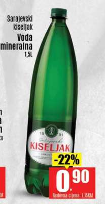 Sarajevski kiseljak Voda mineralna 1,5L