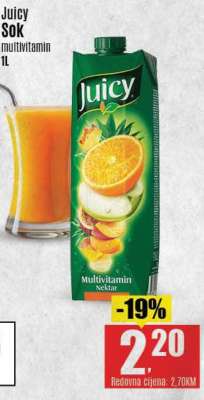Juicy Sok multivitamin 1L