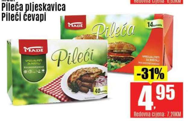Madi Pileća pljeskavica/Pileći ćevapi