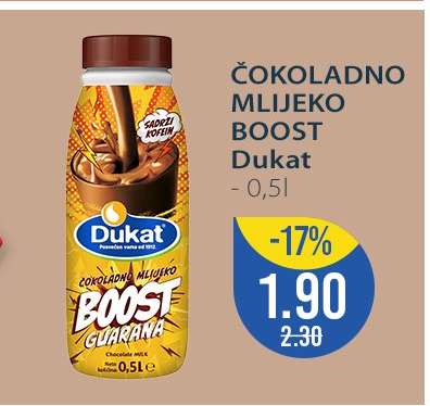 ČOKOLADNO MLIJEKO BOOST Dukat