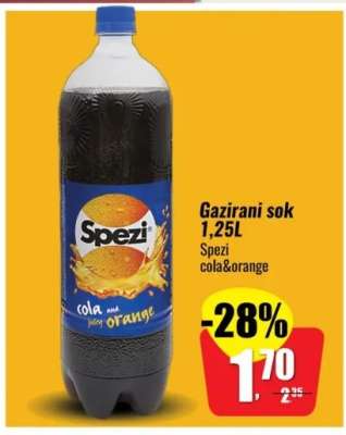 Gazirani sok 1,25L