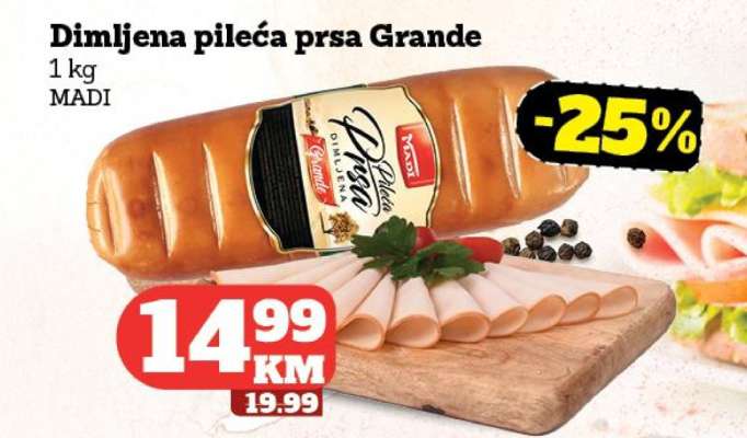 Dimljena pileća prsa Grande