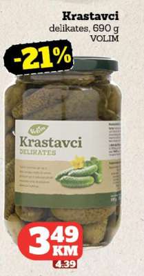 Krastavci delikates, 690 g VOLIM