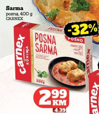 Sarma posna, 400 g CARNEX