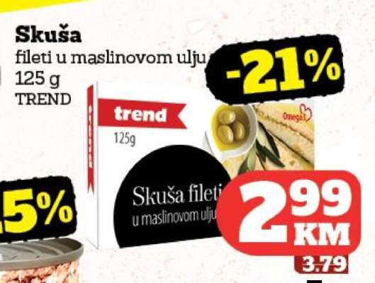 SKUŠA FILETI U MASLINOVOM ULJU