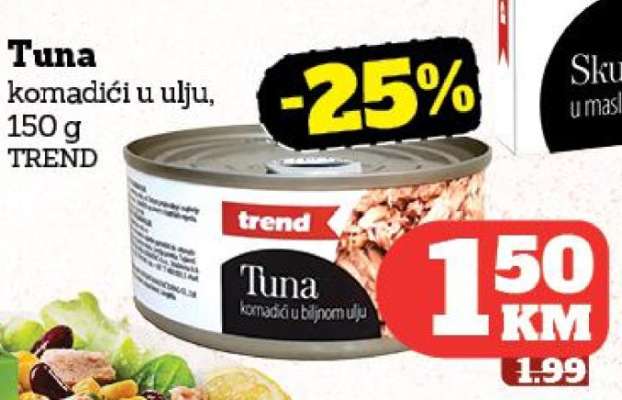 Tuna komadići u ulju, 150 g TREND