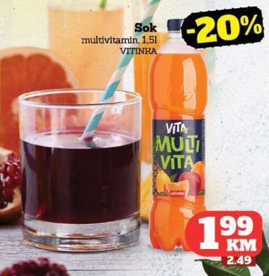 Sok multivitamin, 1.5l VITINKA