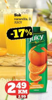Sok narandža, 1l JUICY