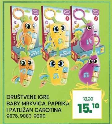 DRUŠTVENE IGRE BABY MRKVICA, PAPRIKA I PATLIĐAN CAROTINA