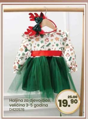 Haljina za djevojčice, veličina 3-5 godina