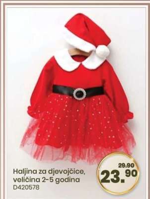 Haljina za djevojčice, veličina 2-5 godina