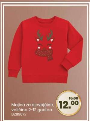 Majica za djevojčice, veličina 2-12 godina