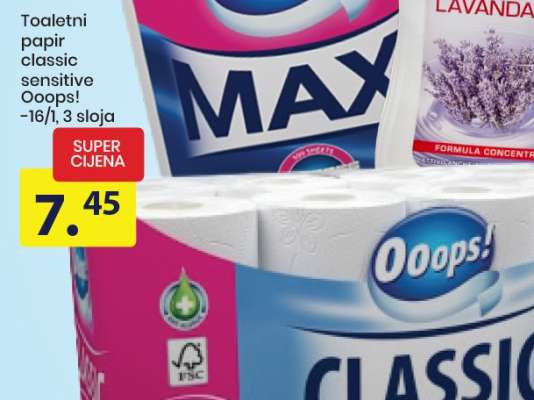 Toaletni papir classic sensitive Ooops!