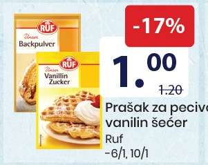 Prašak za pecivo, vanilin šećer