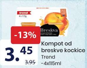 Kompot od breskve kockice