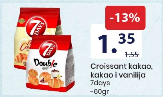 Croissant kakao, kakao i vanilija