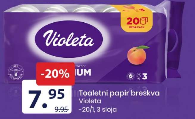 Toaletni papir breskva Violeta