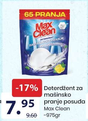 Deterdžent za mašinsko pranje posuđa Max Clean