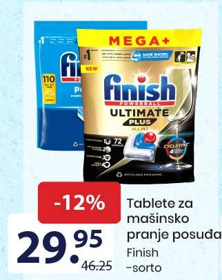 Tablete za mašinsko pranje posuđa Finish