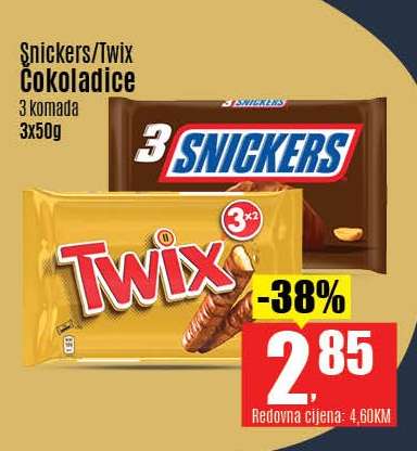 Snickers/Twix Čokoladice