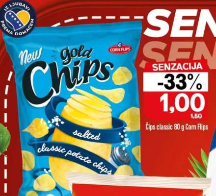 Čips classic 80 g Corn Flips
