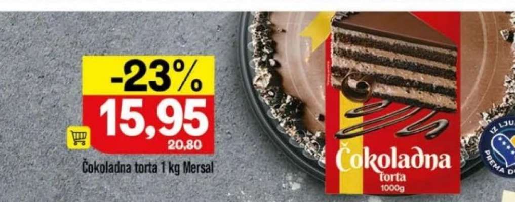 Čokoladna torta 1 Kg Mersal