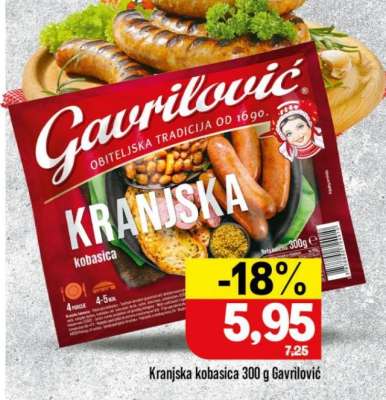 Kranjska kobasica 300 g, Gavrilović