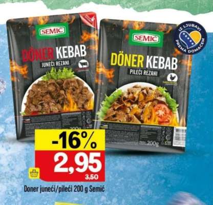 Doner juneći/pileći 200 g Semić