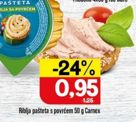 Riblja pašteta s povrćem 50 g Carnex