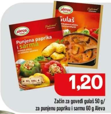 Začin za goveđi gulaš / za punjenu papriku i sarmu Aleva