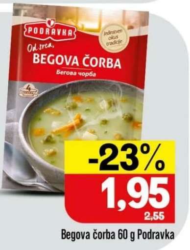Begova čorba 60 g Podravka