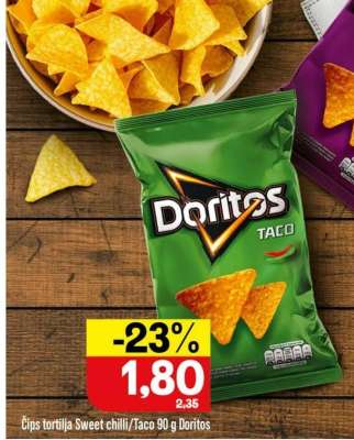 Čips tortilja Sweet chilli/Taco 90 g Doritos