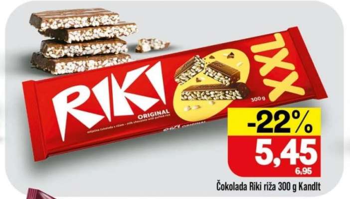 Čokolada Riki riža 300 g Kandit