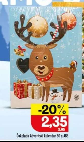 Čokolada Adventski kalendar 50 g ABS